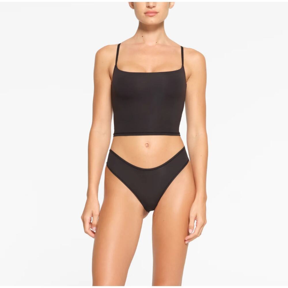 New ~ SKIMS Women's Onyx Fits Everybody Cropped Camisole XXS